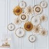 Gold Wedding Fan Decorations