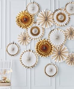 Gold Wedding Fan Decorations