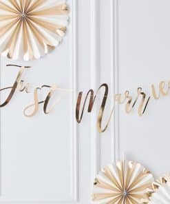 Gold Wedding Just Married Garland