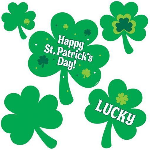 'Happy St Patrick's Day' Shamrock Cutouts