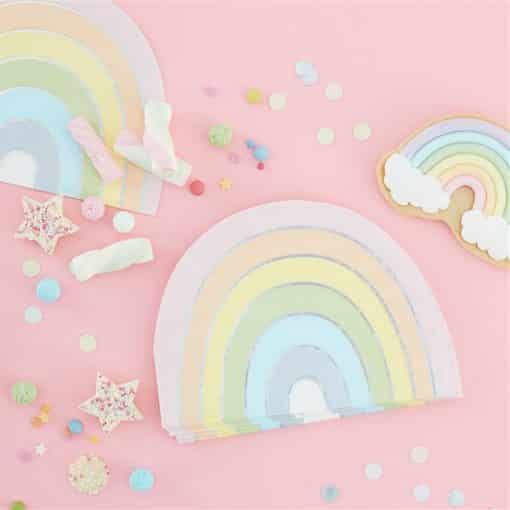 Iridescent Rainbow Paper Napkins