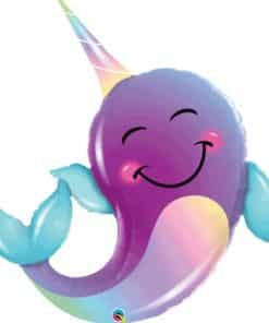 Narwhal Smiling Supershape Balloon