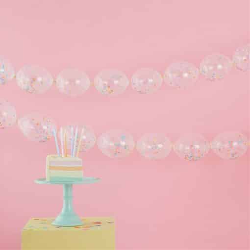 Pastel Confetti Linking Balloons