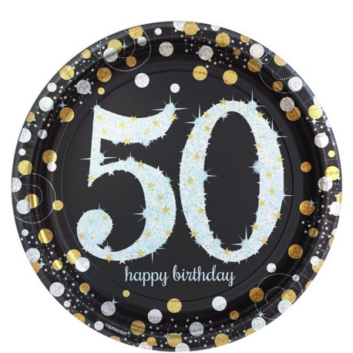 Sparkling Celebration Age 50 Paper Plates