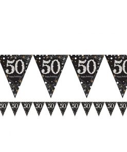 Sparkling Celebration Age 50 Prismatic Foil Bunting