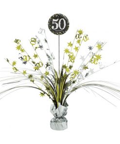 Sparkling Celebration Age 50 Table Centrepiece