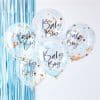 Twinkle Twinkle Baby Boy Blue Confetti Balloons