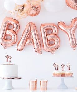 Twinkle Twinkle Baby Rose Gold Balloon Bunting