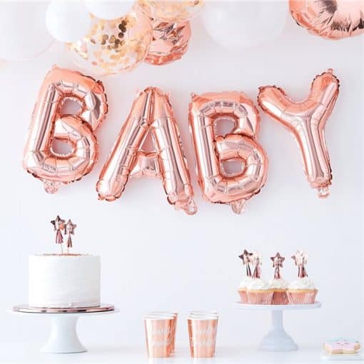 Twinkle Twinkle Baby Rose Gold Balloon Bunting