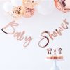 Twinkle Twinkle Baby Shower Rose Gold Banner