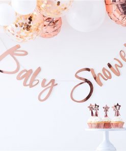 Twinkle Twinkle Baby Shower Rose Gold Banner