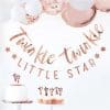 Twinkle Twinkle Rose Gold Banner