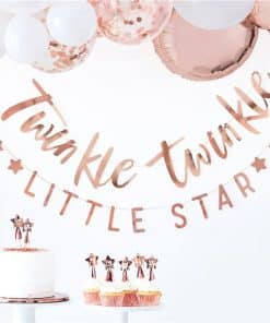 Twinkle Twinkle Rose Gold Banner