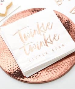 Twinkle Twinkle Rose Gold Paper Napkins