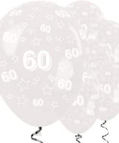 0th Birthday Clear Stars Balloons