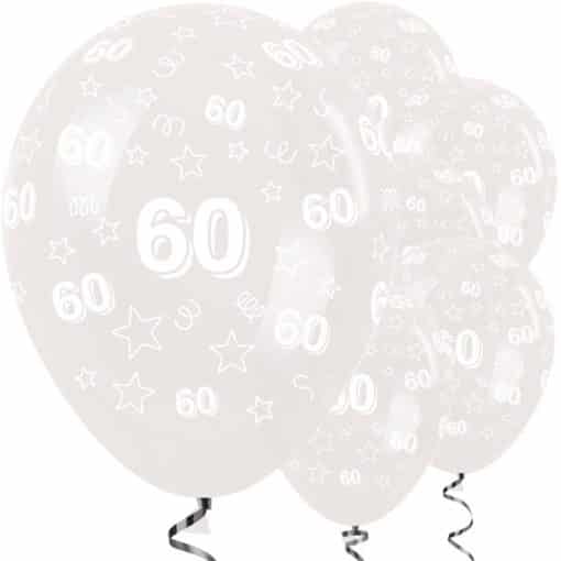 0th Birthday Clear Stars Balloons