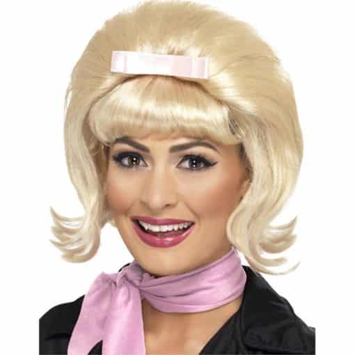 50's Flicked Beehive Bob Wig - Blonde