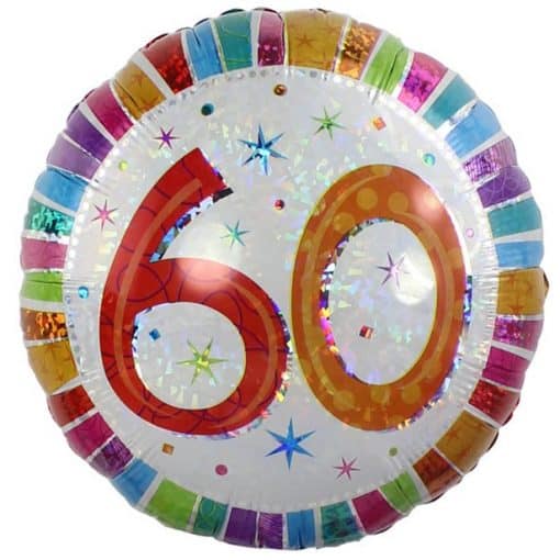 60th Birthday Radiant Round Balloon