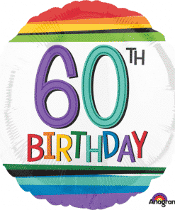 60th Birthday Rainbow Balloon