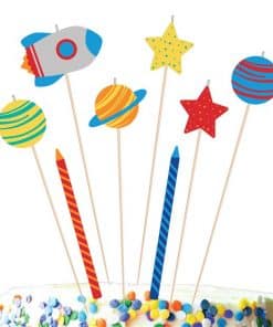 Blast Off Birthday Candle Set