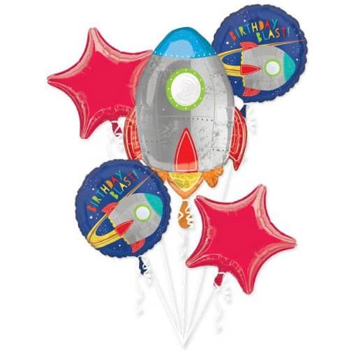 Blast Off Birthday Foil Balloon Bouquet