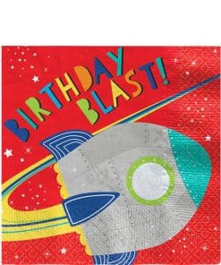 Blast Off Birthday Lunch Napkins