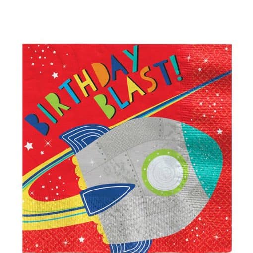 Blast Off Birthday Lunch Napkins