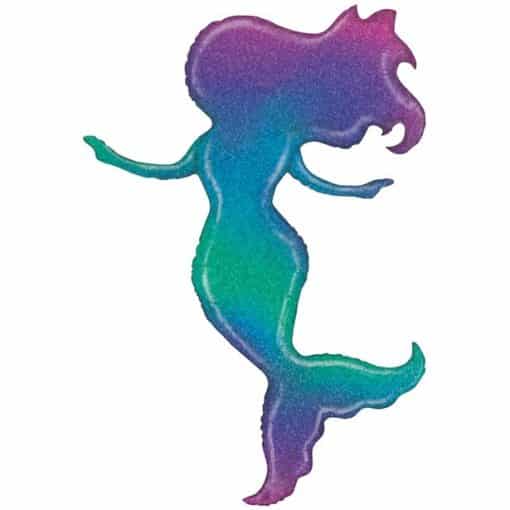 Glitter Mermaid Holographic Supershape Balloon