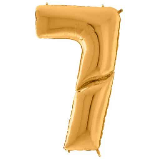 Gold Number 7 Foil Balloon