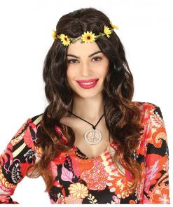 Hippie Wig with Flower Headband