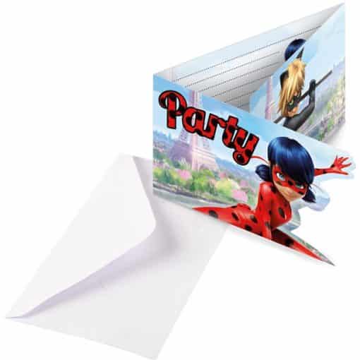 Miraculous Ladybug Party Invitation Cards