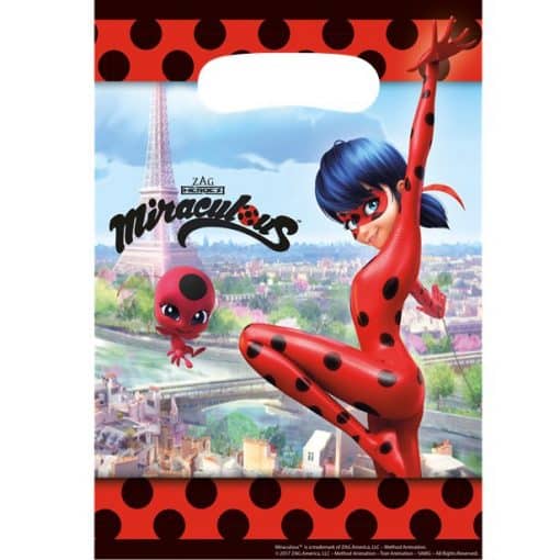 Miraculous Ladybug Plastic Party Bags