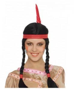 Native American Braided Wig with Feather