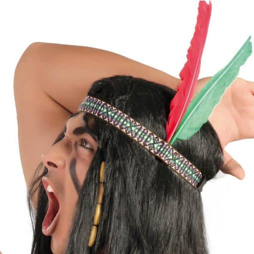 Native American Headband with Feathers