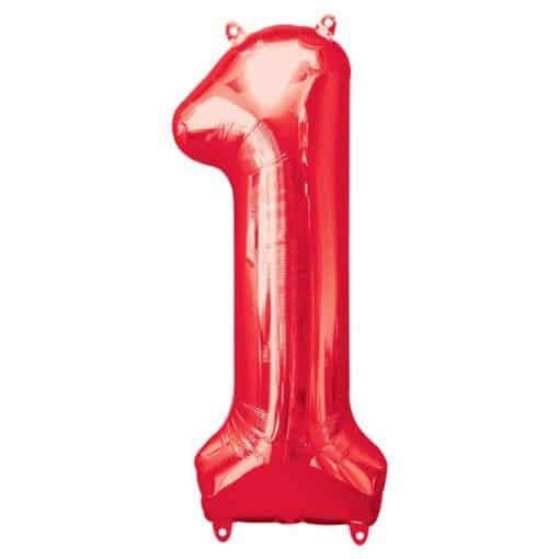 Red Number 1 Balloon