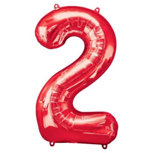 Red Number 2 Balloon