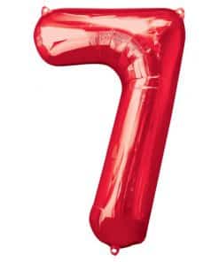 Red Number 7 Balloon