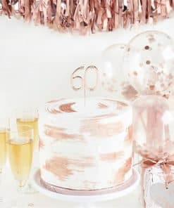 Rose Gold 60th Milestone Cake Topper