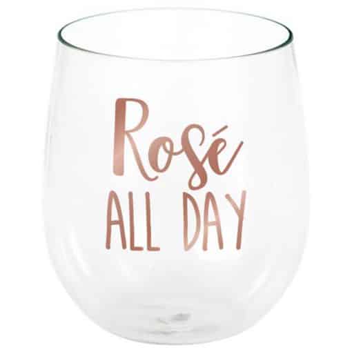 Rosé All Day Stemless Wine Glass - 398ml