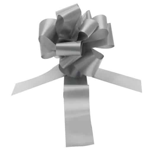 Silver Wedding Car Ribbon & Bows Kit