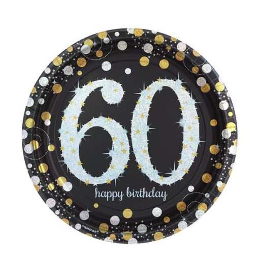 Sparkling Celebration Age 60 Plates