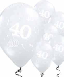 40th Birthday or Anniversary Diamond Clear Balloons