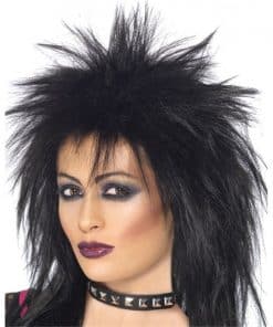 80's Rock Diva Wig Black Wig