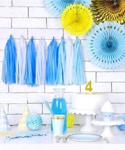 Blue Mix Tassel Garland Decoration