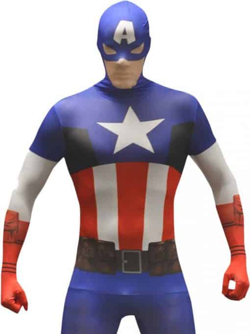 Captain America Morphsuit Adult Costume