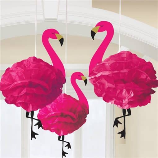 Fluffy Flamingo Hanging Decorations