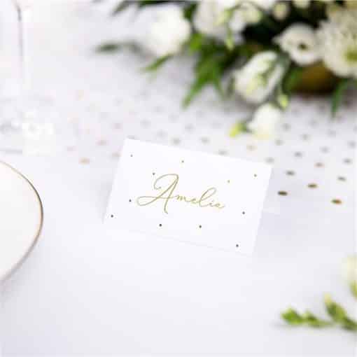 Gold Dots Place Cards