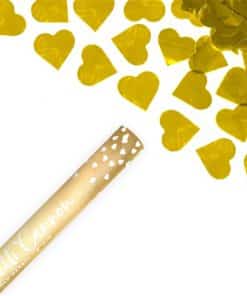 Gold Hearts Confetti Cannon