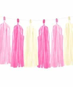 Pink Mix Tassel Garland Decoration