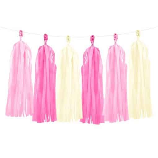 Pink Mix Tassel Garland Decoration